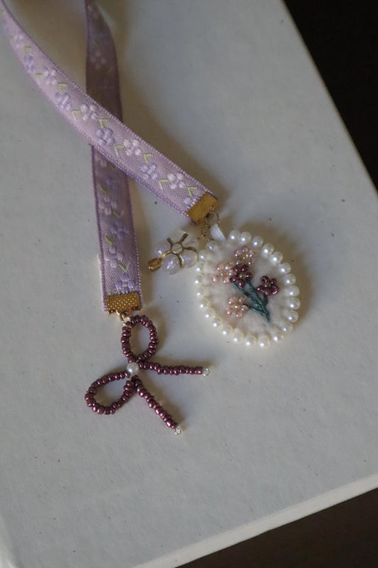 The Captain Embroidered Ribbon Bookmark