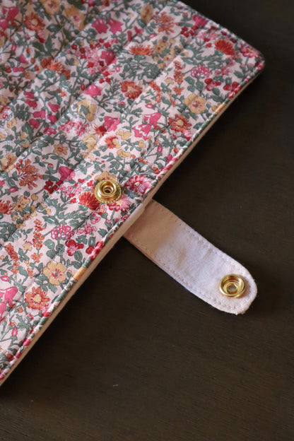 Custom Quilted Bible Cover - Handmade to Your Bible's Measurements - Two Floral Fabric Options