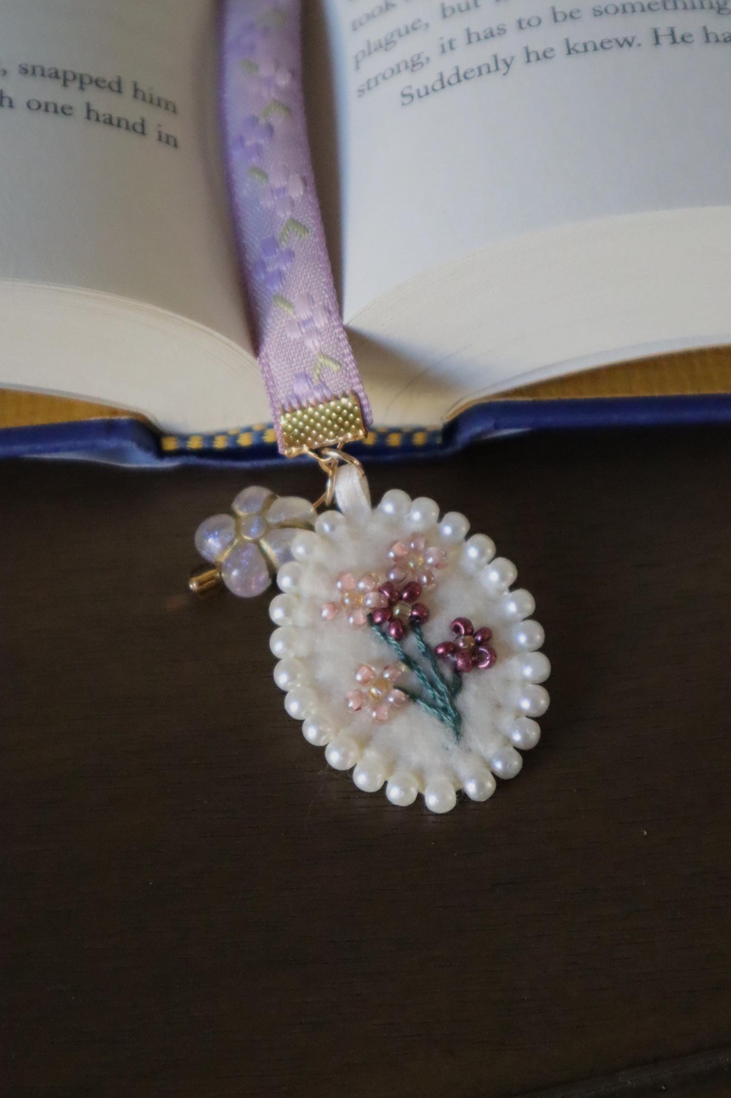 The Captain Embroidered Ribbon Bookmark