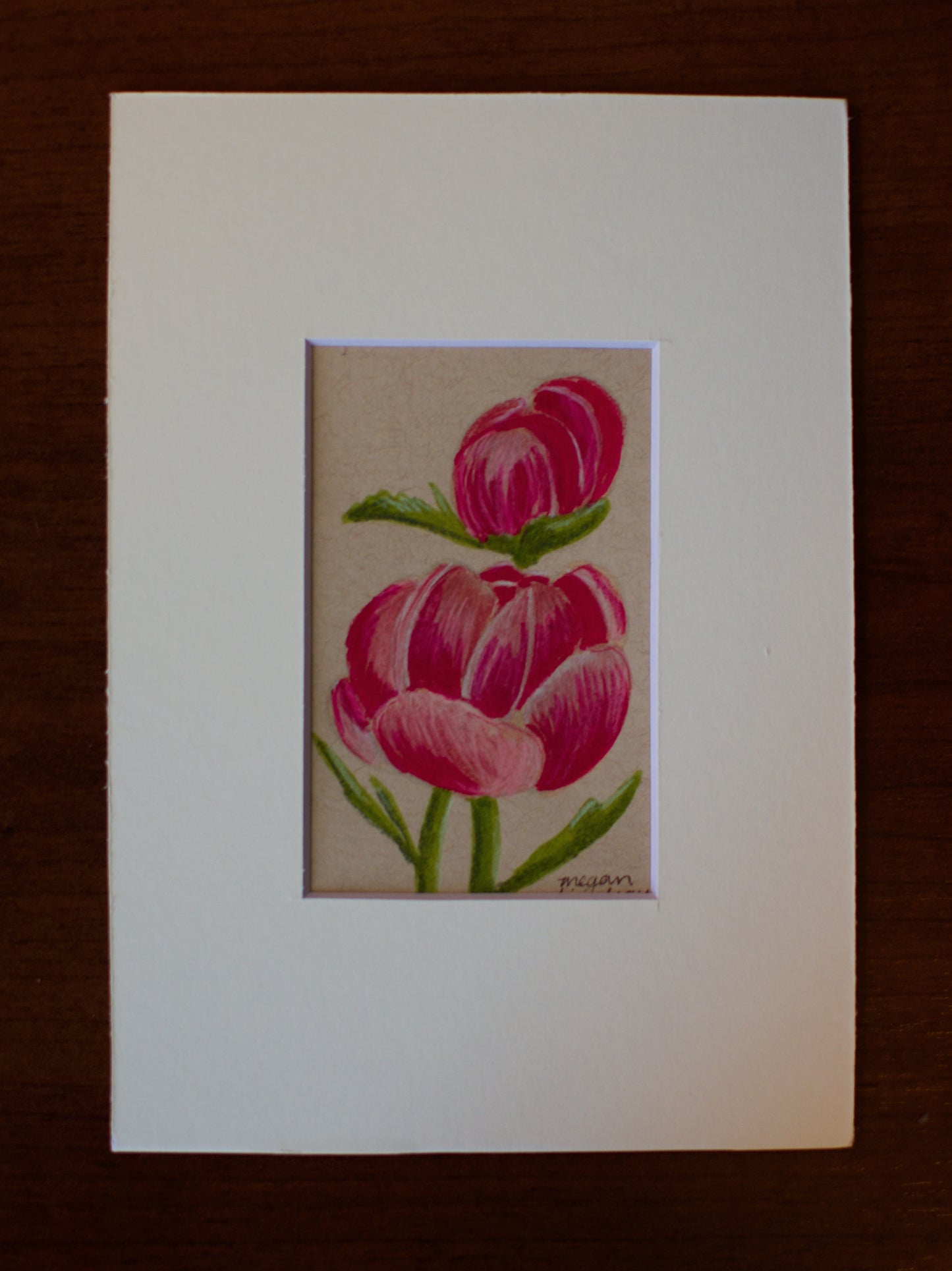 Original Peony Drawing
