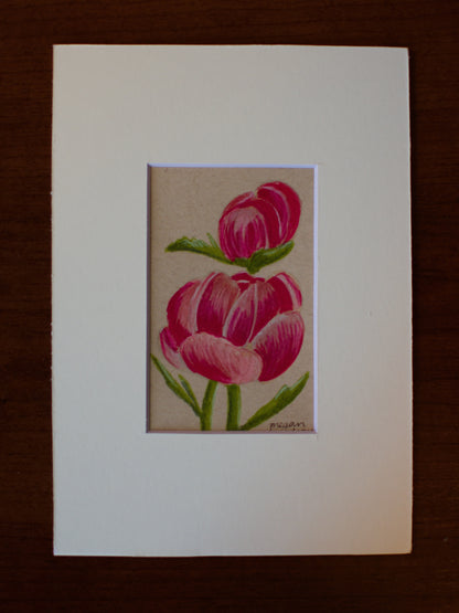Original Peony Drawing