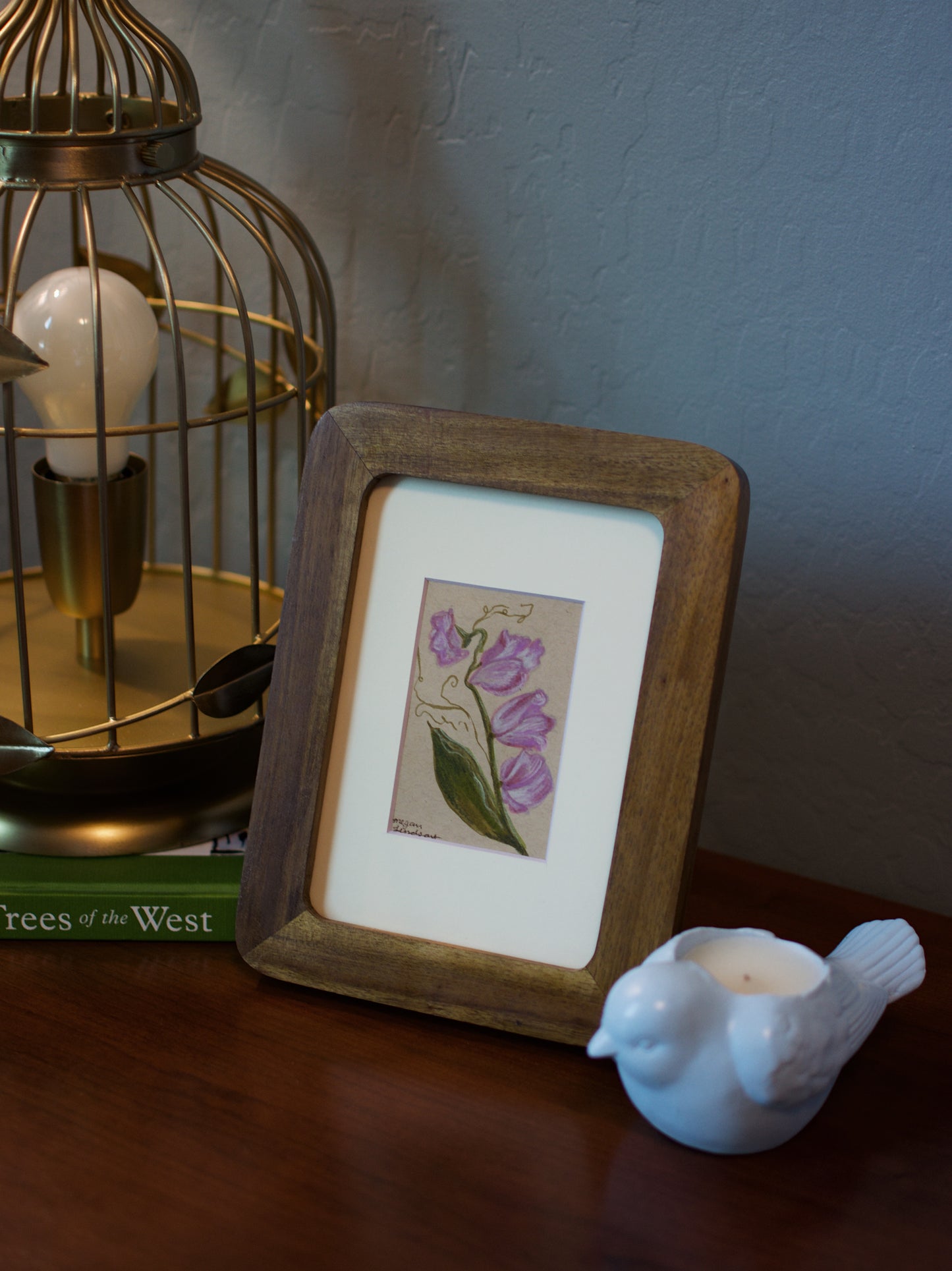 Original Sweet Pea Drawing