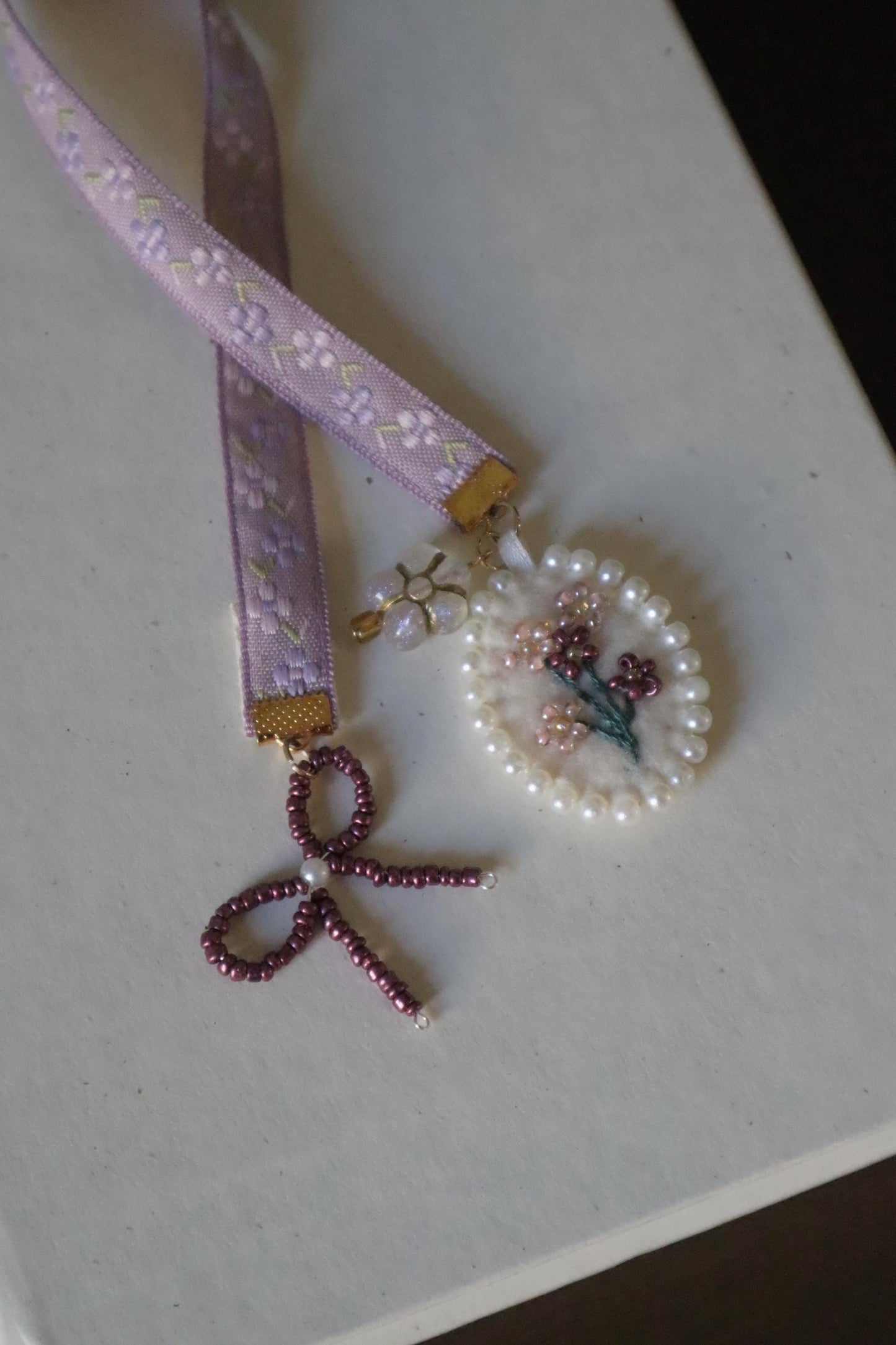 The Captain Embroidered Ribbon Bookmark