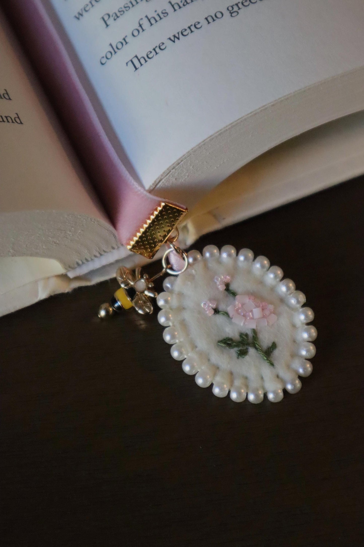 The inventor embroidered bookmark