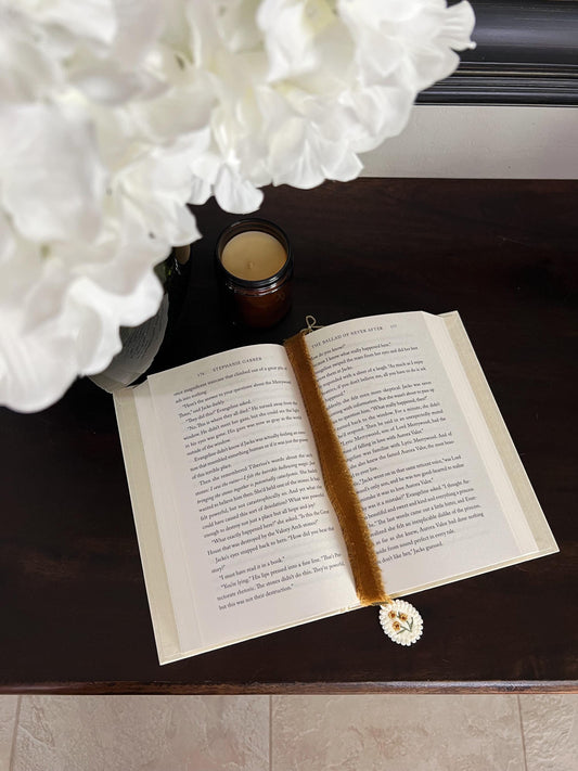 Lady of letters embroidered bookmark
