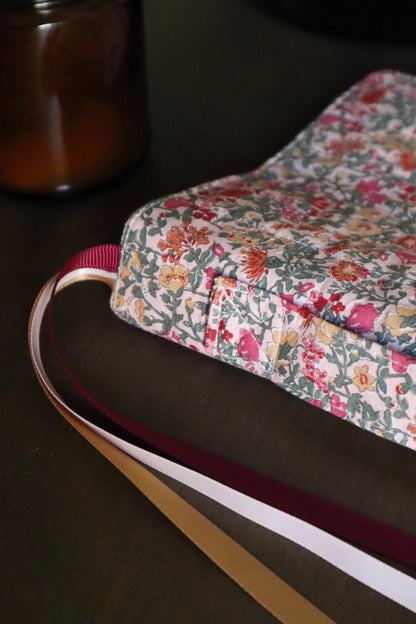 Custom Quilted Bible Cover - Handmade to Your Bible's Measurements - Two Floral Fabric Options
