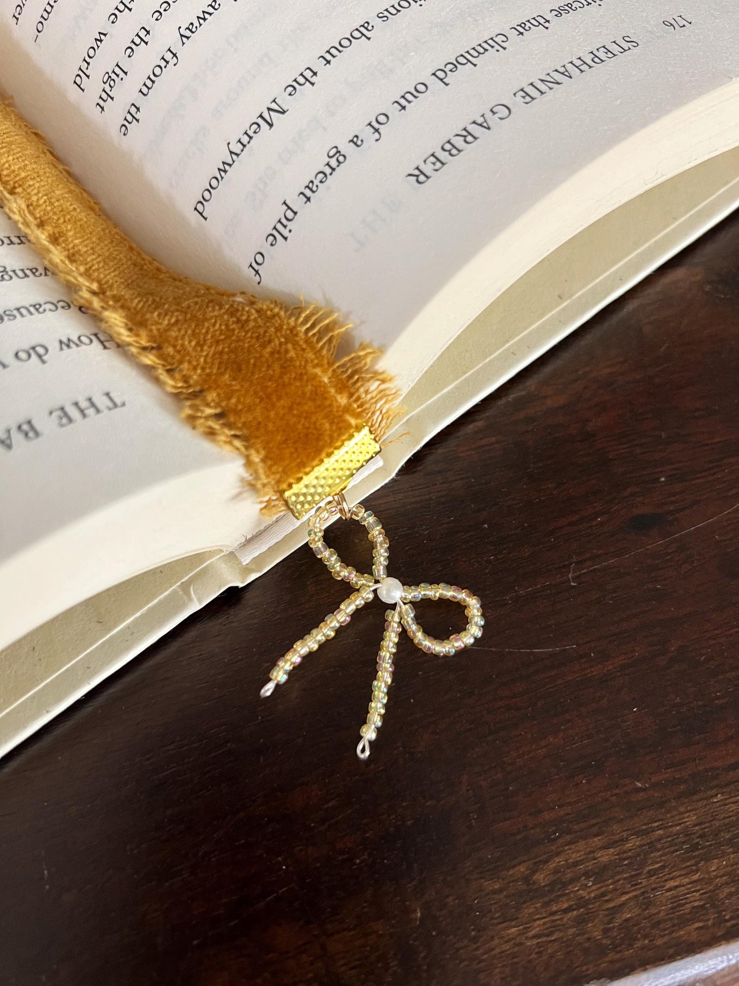 Lady of letters embroidered bookmark